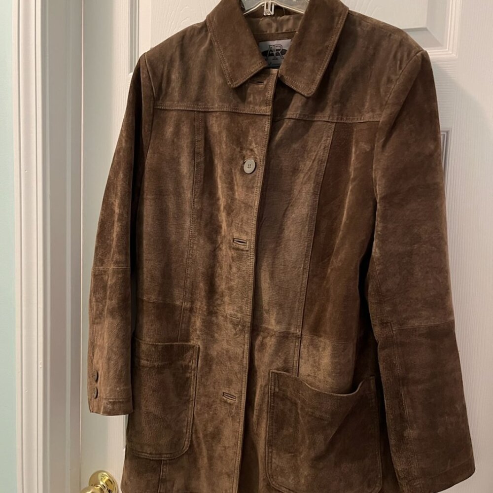 Womens Brown Suede Jacket